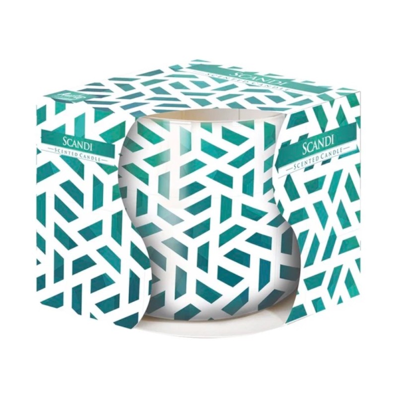 Set 3 x Lumanare Parfumata in Pahar Imprimat, Scandy, 22 Ore