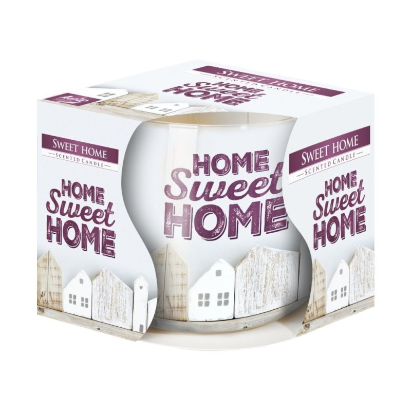 Set 3 x Lumanare Parfumata in Pahar Imprimat, Sweet Home, 22 Ore