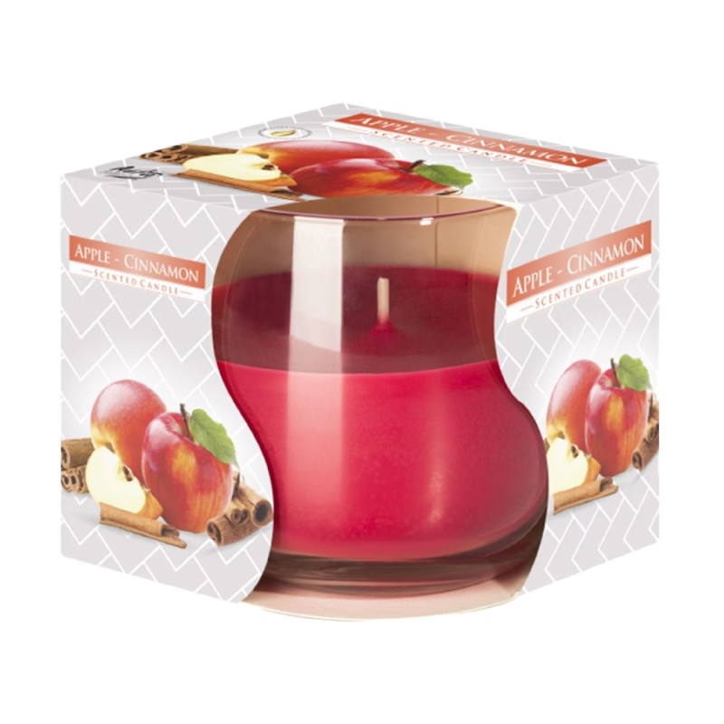 Set 3 x Lumanare Parfumata in Pahar Mar si Scortisoara, 18 Ore