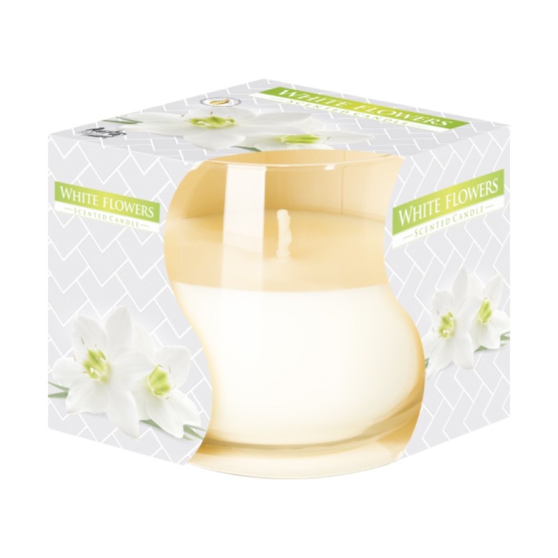 Set 3 x Lumanare Parfumata in Pahar White Flowers, 18 Ore