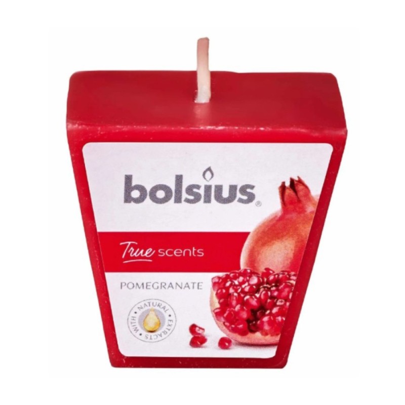 Set 3 x Lumanare Piramida, Rodie