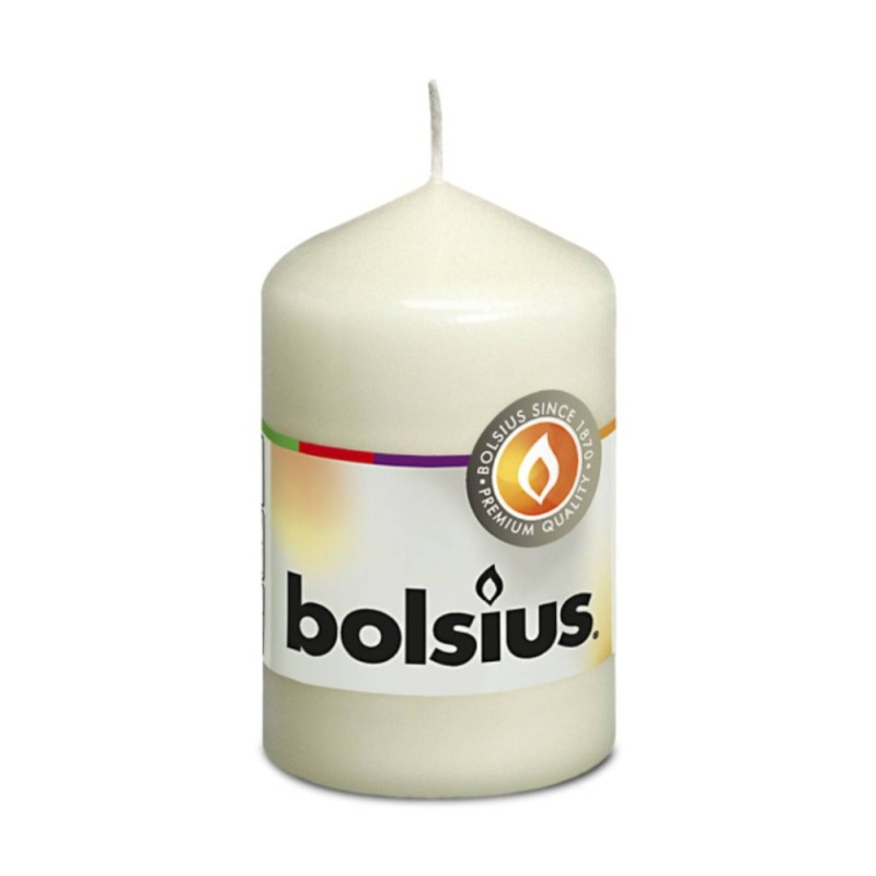 Set 3 x Lumanare Stalp 80 x 48 mm Diametru Bolsius - Crem