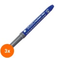 Set 3 x Marker permanent OHP S Tratto - Black - Varf foarte subtire