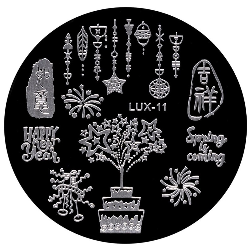 Set 3 x Matrita Metalica Stampila Unghii Lux-11, Fashion