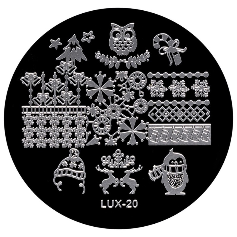 Set 3 x Matrita Metalica Stampila Unghii Lux-20, Winter'S Tale