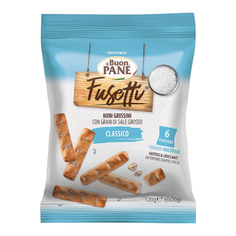 Set 3 x Mini Grisine cu Gust Clasic, Fusetti Il Buon Pane, 120 g