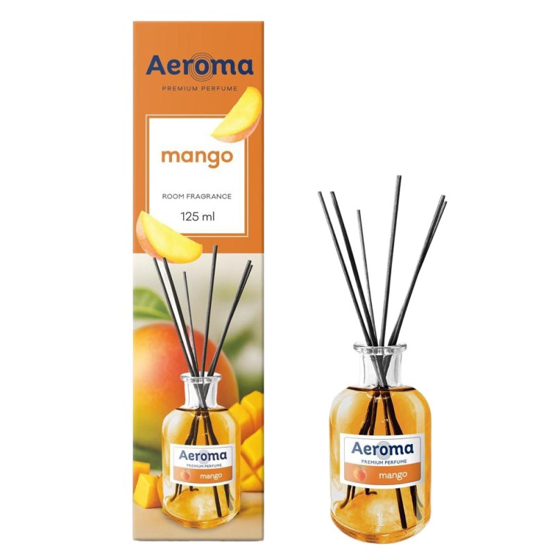 Set 3 x Odorizant Camera cu Betisoare Parfumate Aeroma, Mango, 125 ml