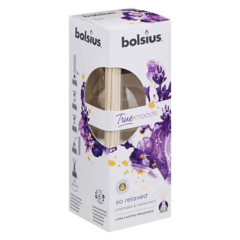 Set 3 x Odorizant cu Betisoare Bolsius True Moods Lavanda si Musetel, 45 ml