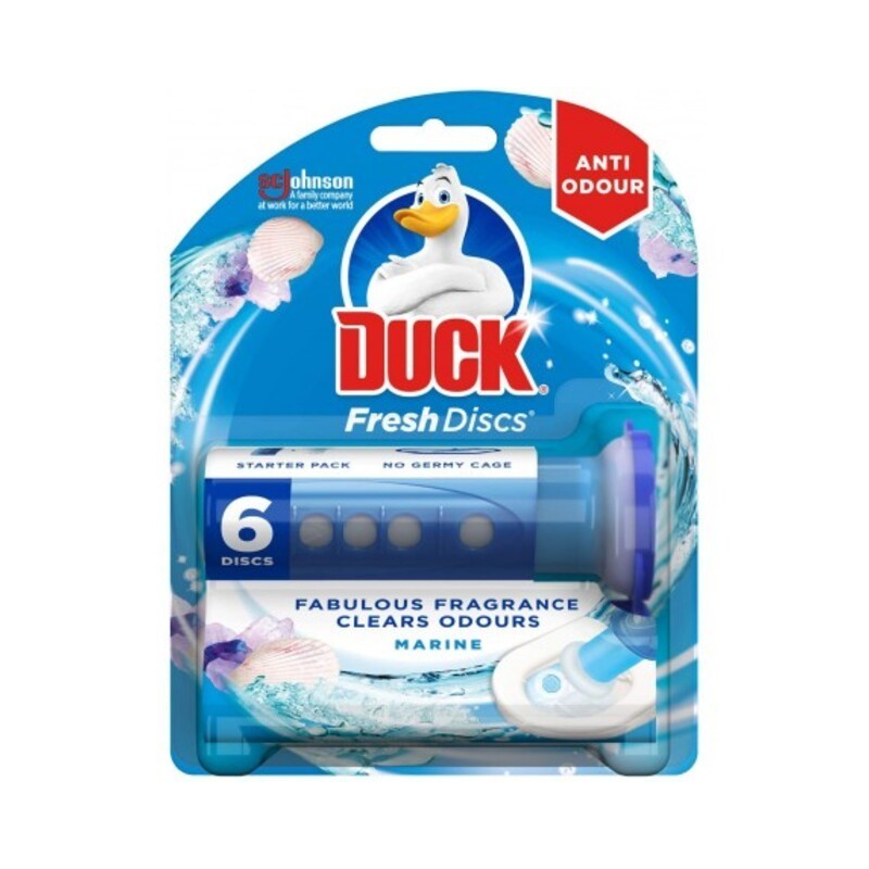 Set 3 x Odorizant Toaleta Aparat cu Gel Duck Fresh Discs Marine, 36 ml
