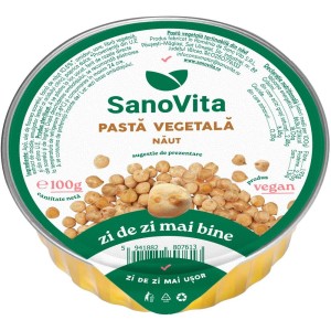 SanoVita Set 3 x Pasta Vegetala din Naut, 100 g