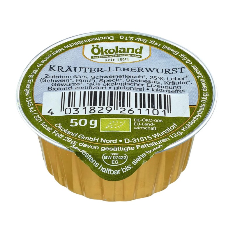 Set 3 x Pate Bio cu Ficat si Verdeturi, Okoland, 50 g