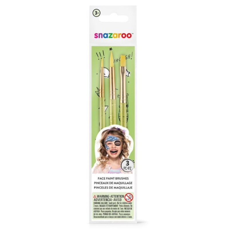 Set 3 x Pensule Pictura pe Fata, Snazaroo