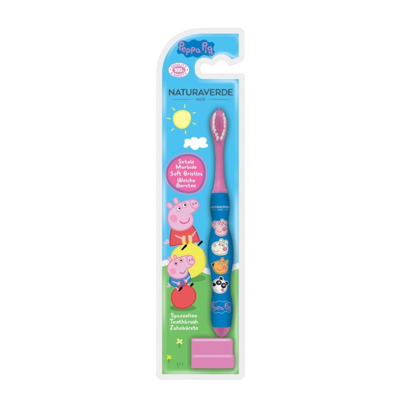 Set 3 x Periuta de Dinti pentru Copii Naturaverde Kids Peppa Pig
