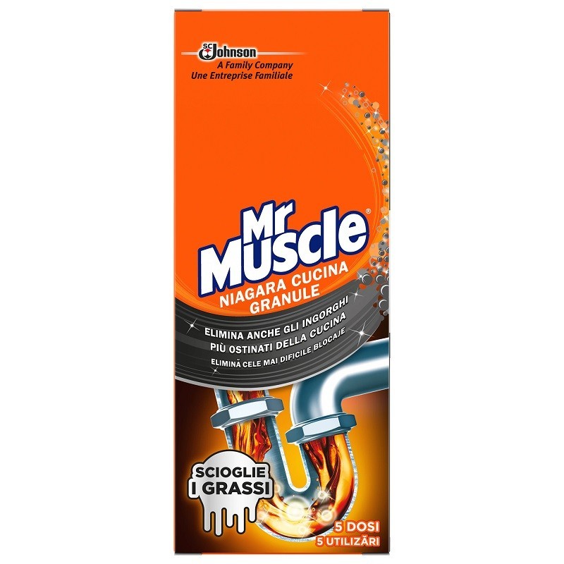 Set 3 x Plicuri Granule pentru Desfundarea Tevilor Mr. Muscle Niagara, 250 g