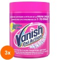 Set 3 x Pudra pentru Indepartarea Petelor Vanish Oxi Pink Pudra 423 g