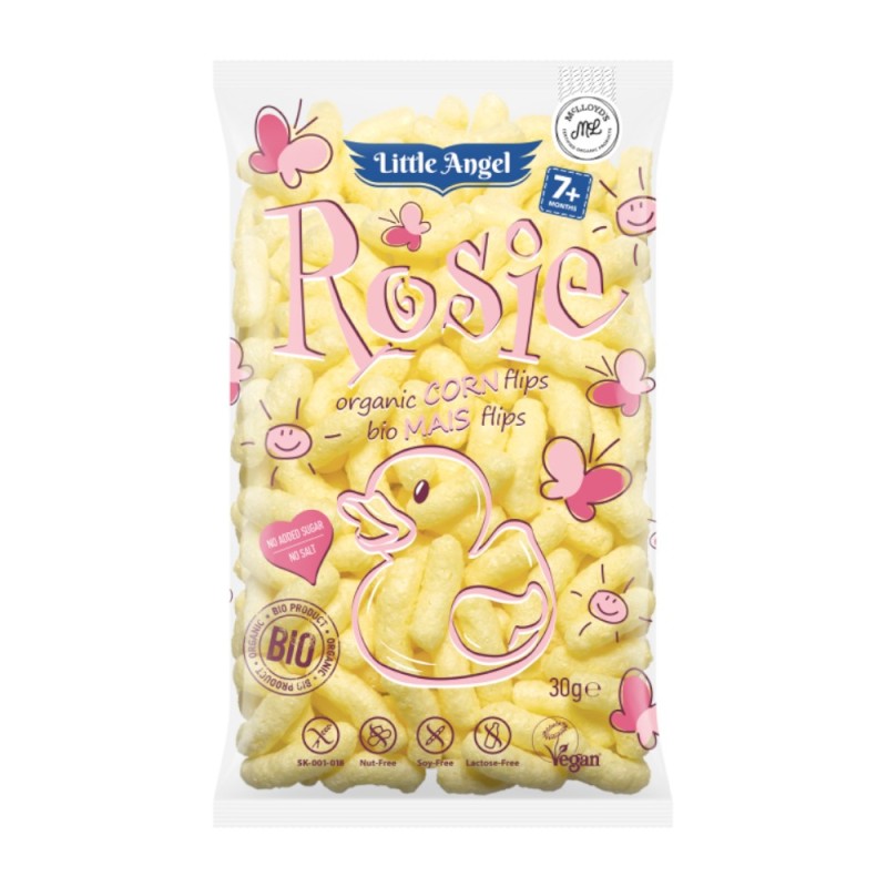 Set 3 x Pufuleti Eco din Porumb, Rosie, Little Angel, 30 g