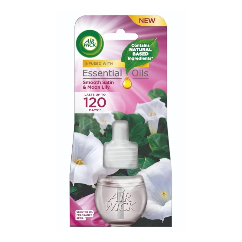 Set 3 x Rezerva Odorizant de Camera Electric Air Wick Smooth Satin & Moon Lilly 19 ml