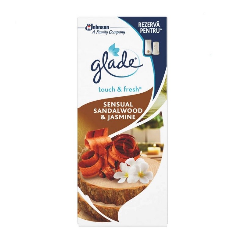 Set 3 x Rezerva Odorizant de Camera Glade Microspray Touch & Fresh Sandalwood 10 ml