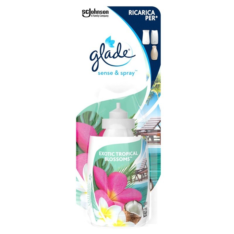 Set 3 x Rezerva Odorizant de Camera Glade Sense & Spray Exotic Tropical 18 ml