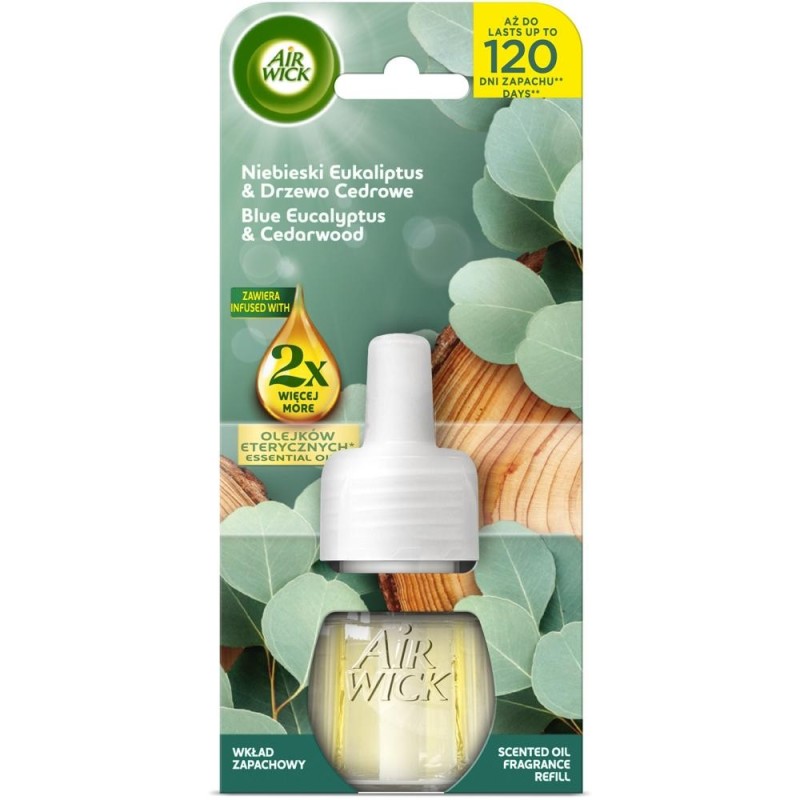 Set 3 x Rezerva Odorizant Electric de Camera Air Wick, Eucalipt si Lemn de Cedru, 19 ml