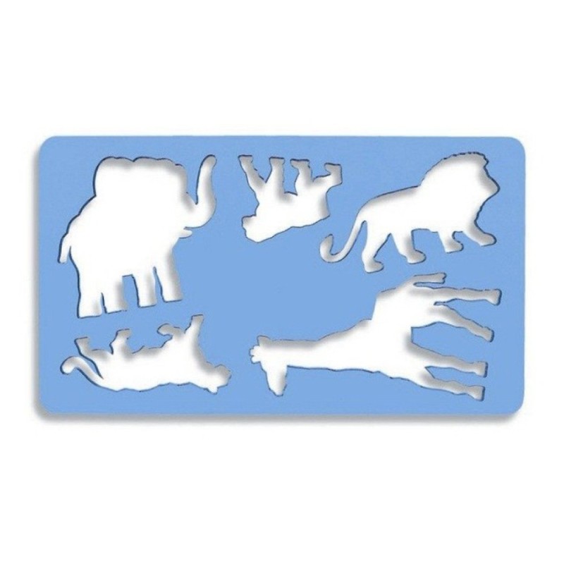 Set 3 x Sablon Mic cu 5 Animale Salbatice, 2 x 120 x 210 mm