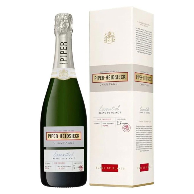 Set 3 x Sampanie Extra Brut Essentiel Caviste Blanc de Blancs Piper Heidsieck 12% Alcool, Cutie Carton, 0.75 l