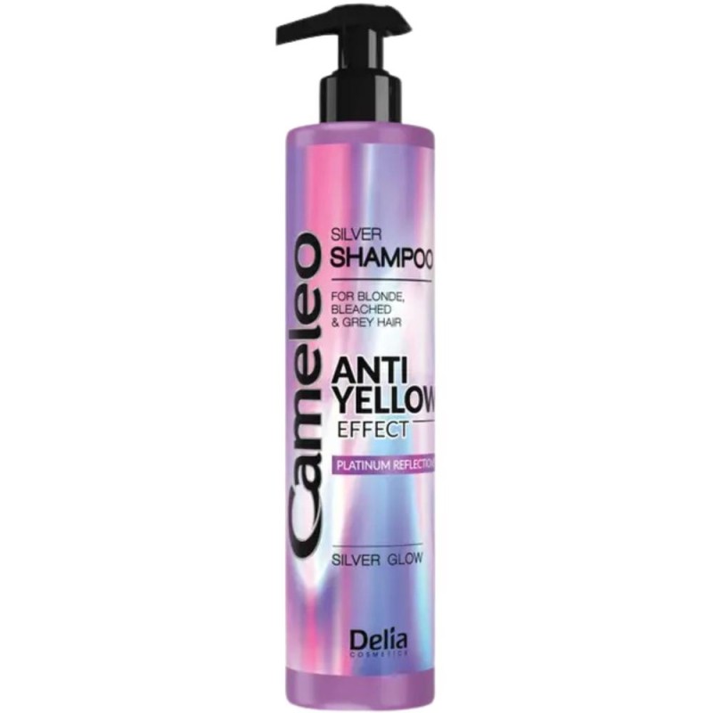Set 3 x Sampon Nuantator Cameleo Platinum Reflections, pentru Par Blond, Decolorat sau Gri, cu Efect Anti-Galben, 250 ml