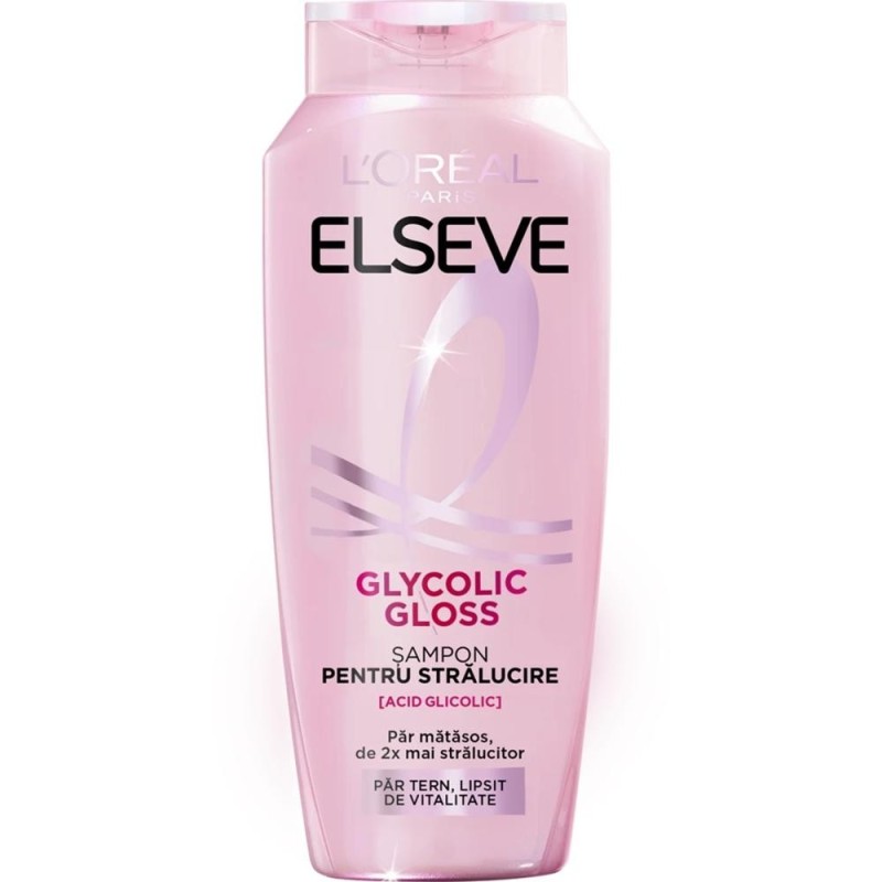 Set 3 x Sampon pentru Stralucirea Parului Elseve Glycolic Gloss, 250 ml