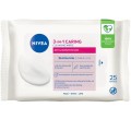 Set 3 x Servetele Demachiante Nivea pentru Ten Uscat si Sensibil Nivea, 25 bucati