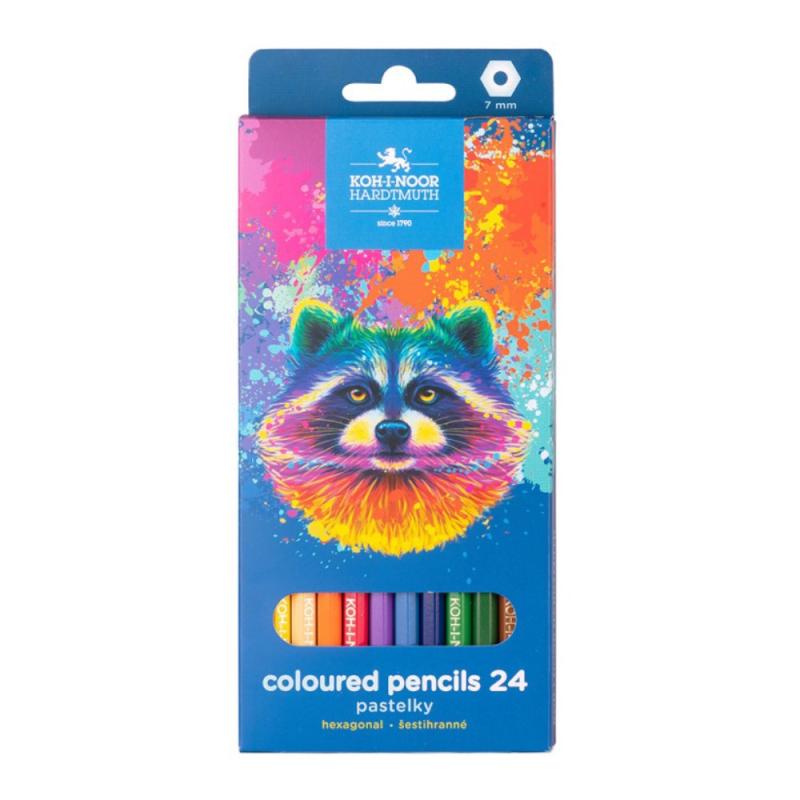 Set 3 x Set 24 Creioane Colorate de Forma Hexagonala, Raton, 2.8 mm