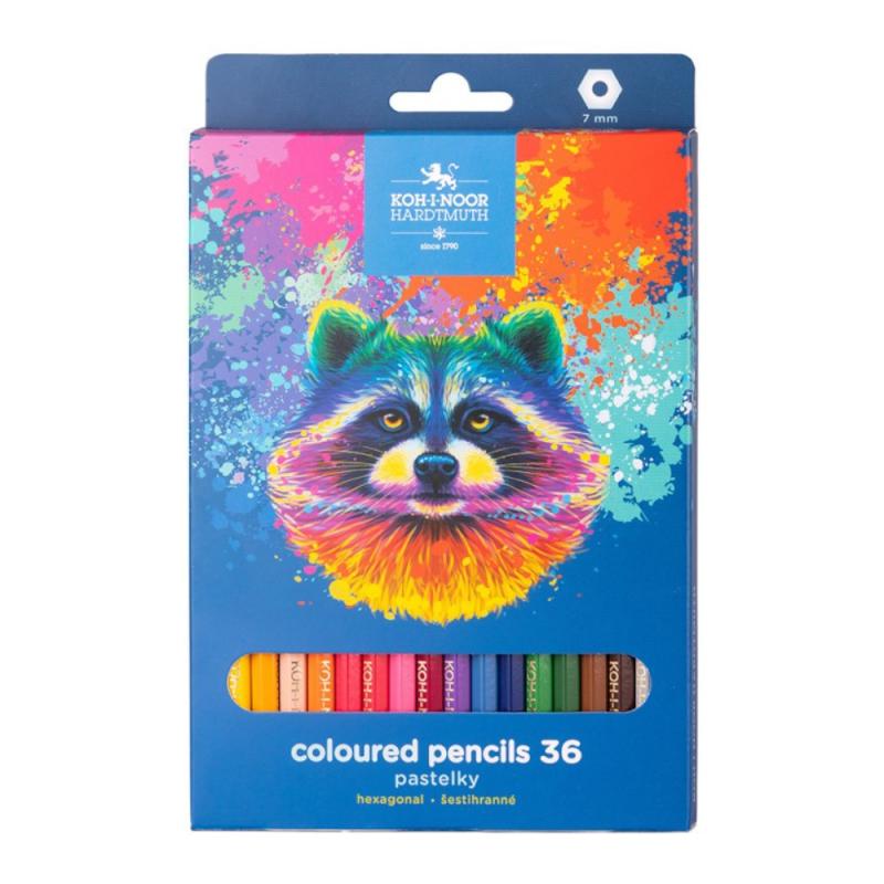 Set 3 x Set 36  Creioane Colorate de Forma Hexagonala, Raton, 2.8 mm