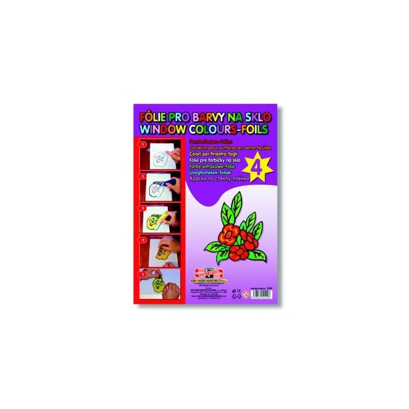 Set 3 x Set Folii Transparente pt Culori Sticla - 4 Buc./ Tipla