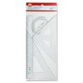 Set 3 x Set Geometrie Mare Cristal, Rigla, 2 Echere si Raportor, Koh-I-Noor