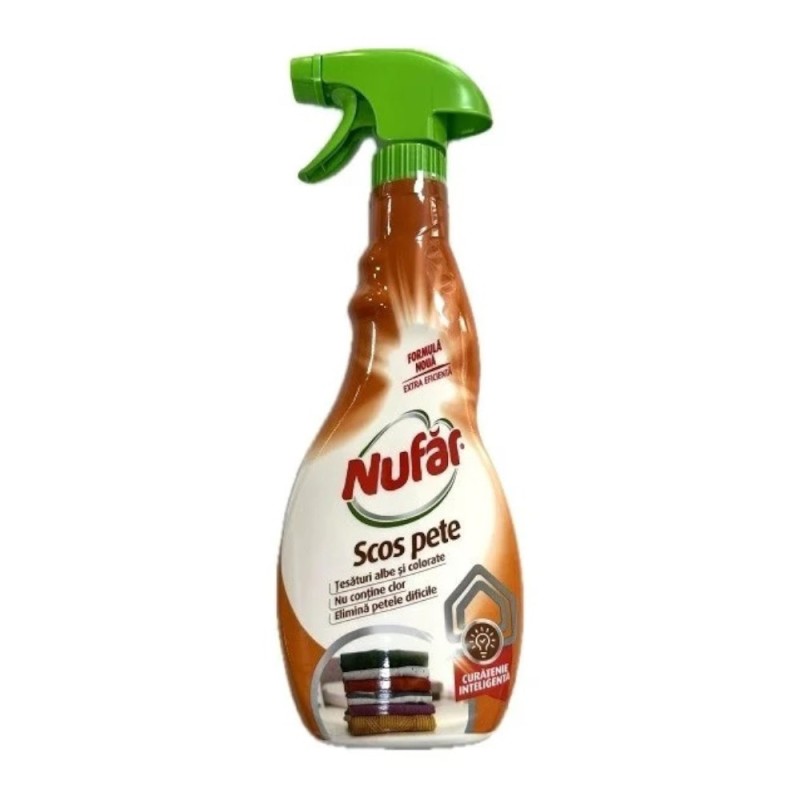 Set 3 x Solutie Scos Pete pentru Tesaturi Albe si Colorate Nufar, fara Clor, 500 ml