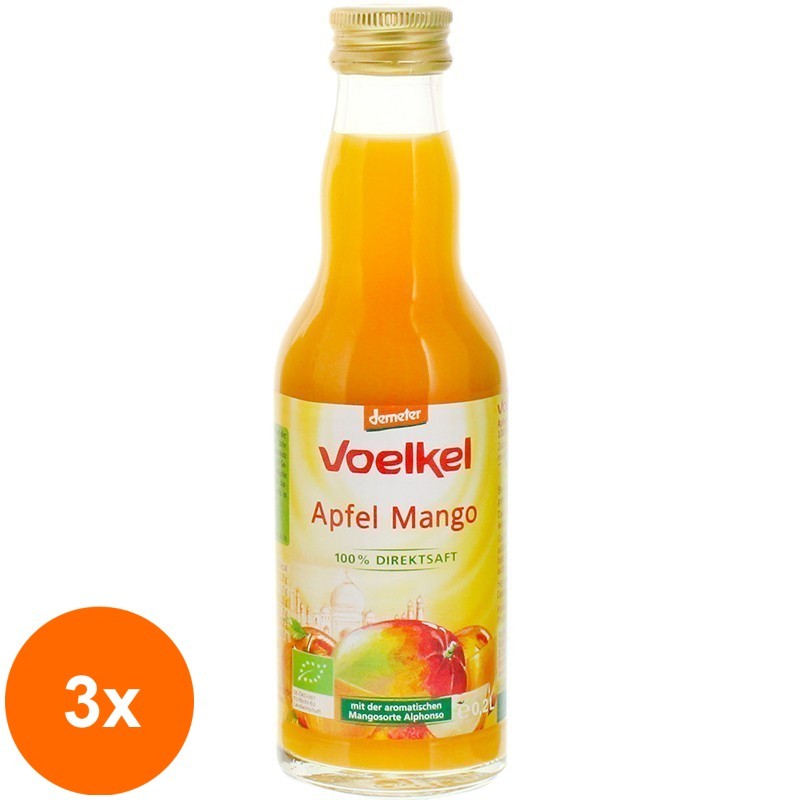 Set 3 x Suc Bio de Mere si Mango, 200ml Voelkel