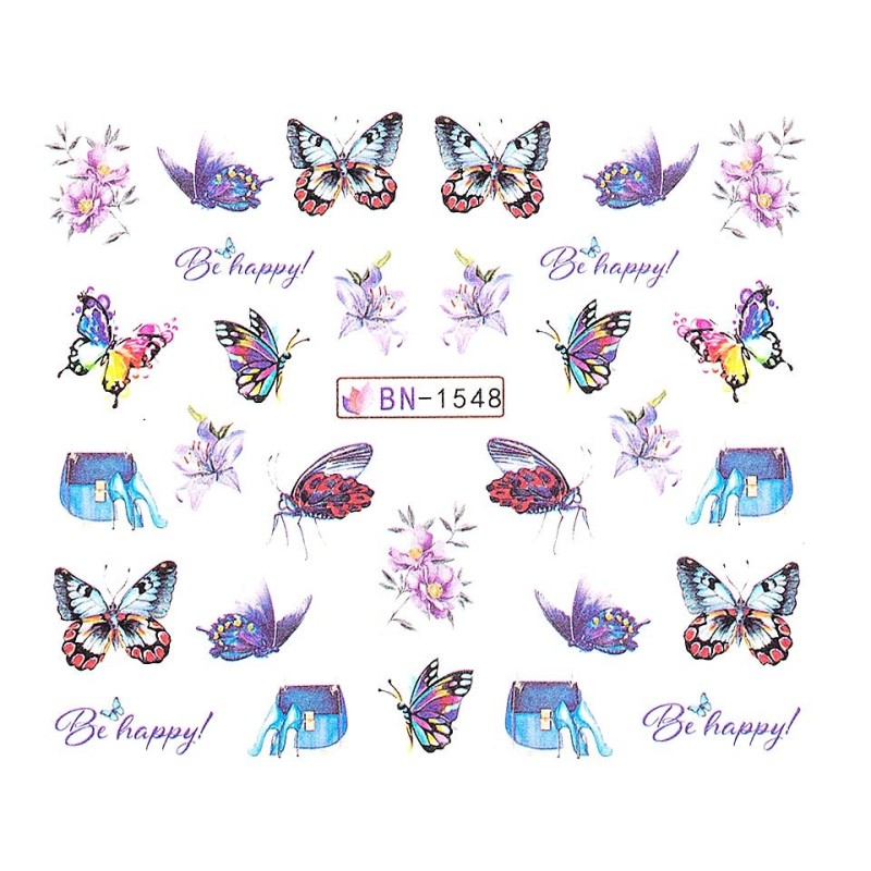 Set 3 x Tatuaj Unghii Luxorise, Butterfly Bn-1548