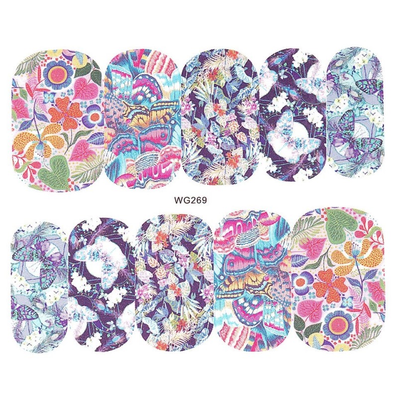 Set 3 x Tatuaj Unghii Luxorise, Butterfly Wg269