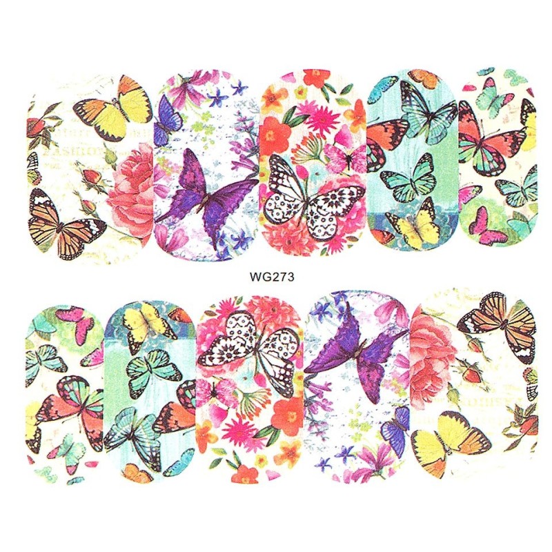 Set 3 x Tatuaj Unghii Luxorise, Butterfly Wg273