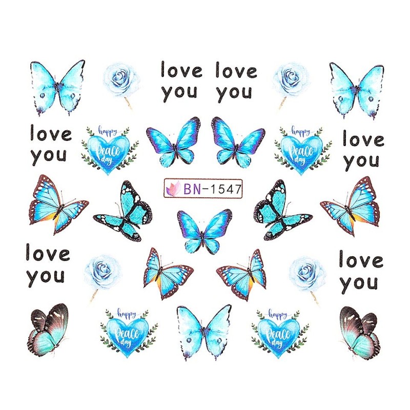 Set 3 x Tatuaj Unghii Luxorise, Frozen Butterfly Bn-1547