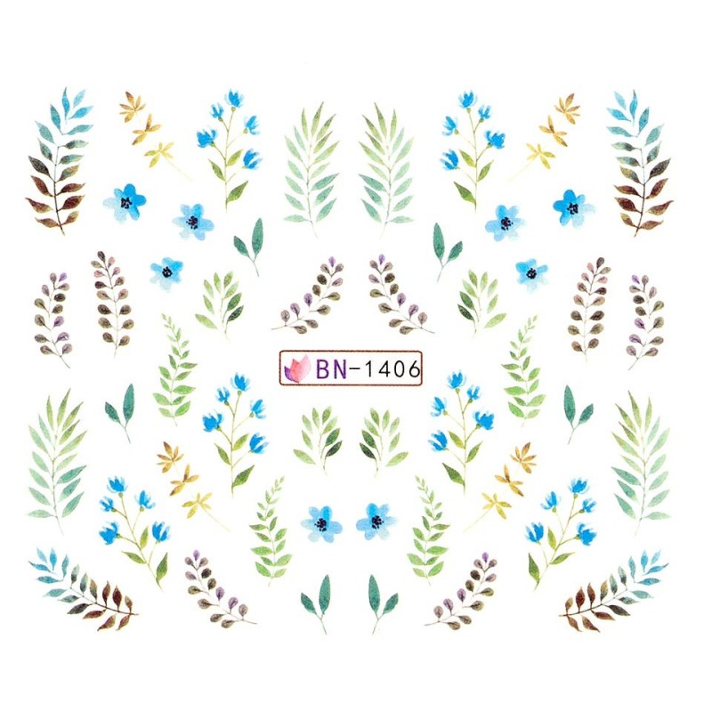 Set 3 x Tatuaj Unghii Luxorise Leaf Alert, Bn-1406