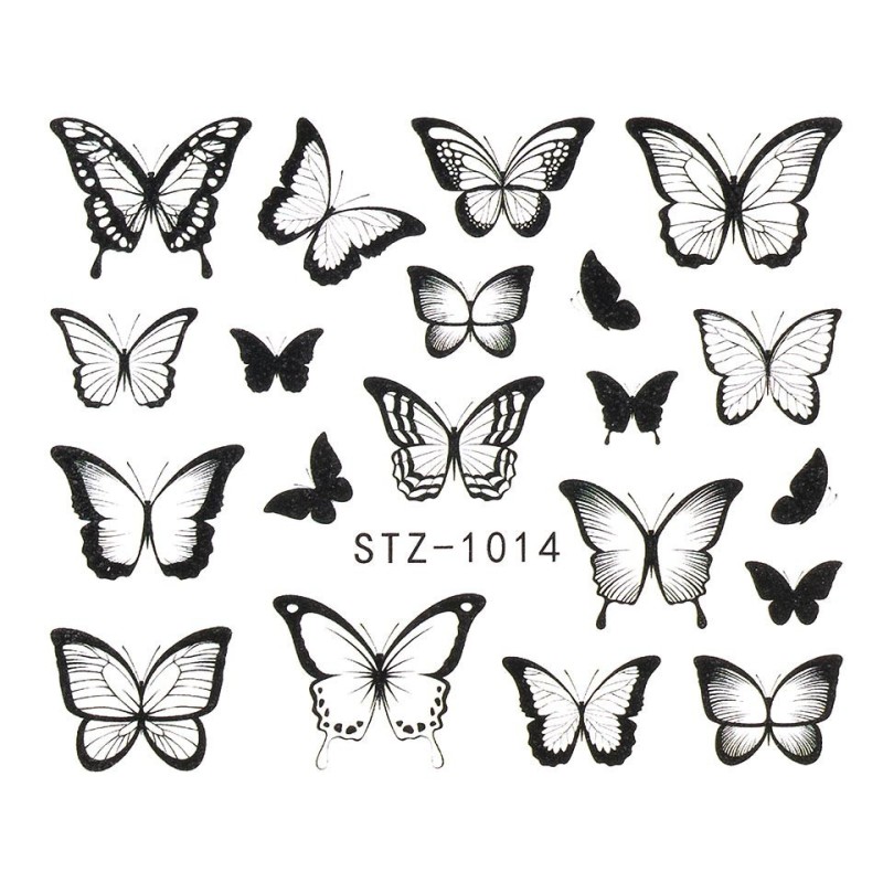 Set 3 x Tatuaj Unghii Luxorise Simple Butterfly Song, Stz-1014