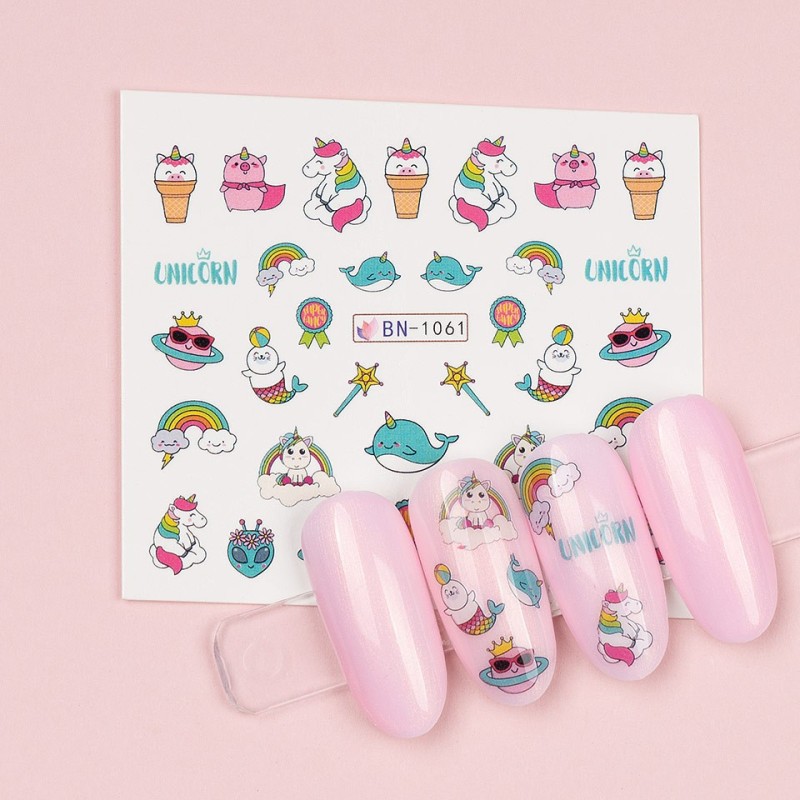 Set 3 x Tatuaj Unghii Luxorise Unicorn Escape, Bn-1061