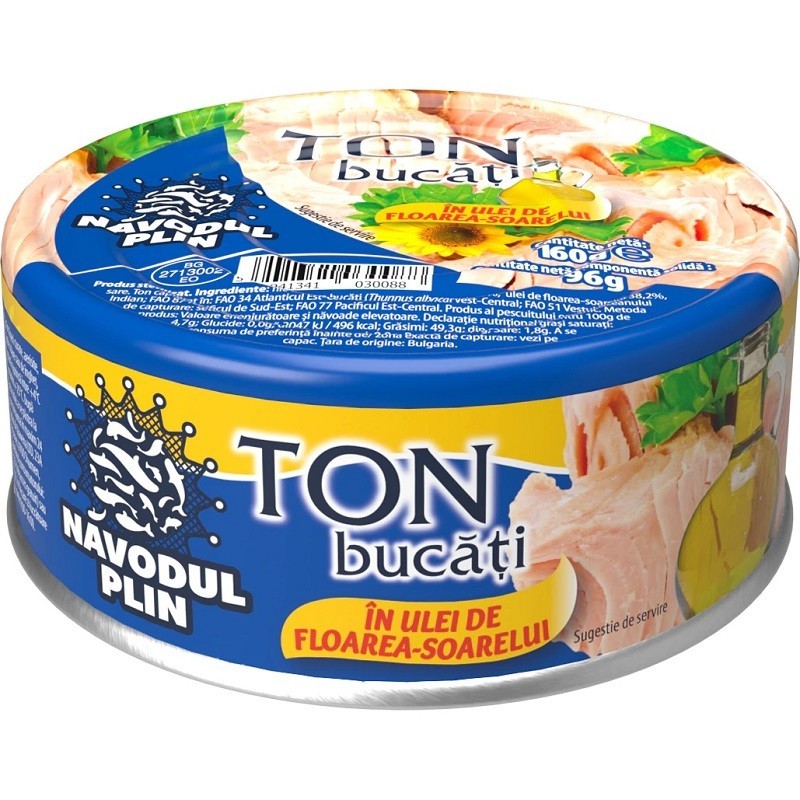 Set 3 x Ton Bucati in Ulei de Floarea Soarelui, Navodul, 160 g