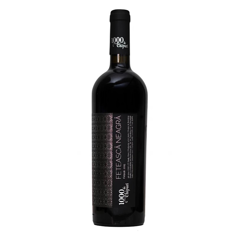 Set 3 x Vin IE de Fintesti 1000 de Chipuri, Feteasca Neagra, Rosu Sec, 0.75 l