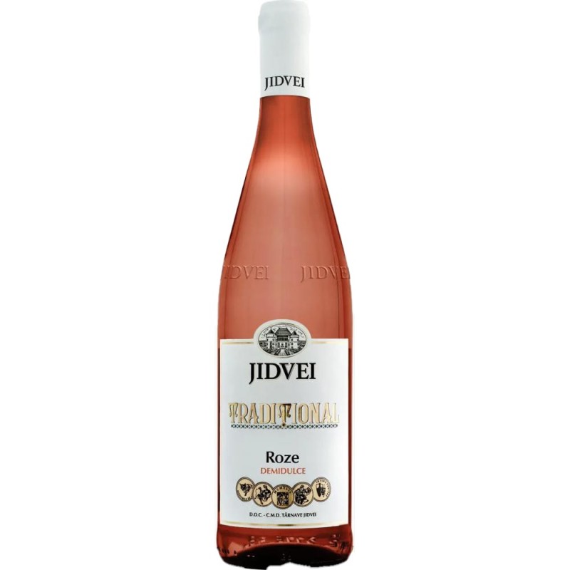 Set 3 x Vin Rose Traditional Jidvei, Demidulce, 0.75 l