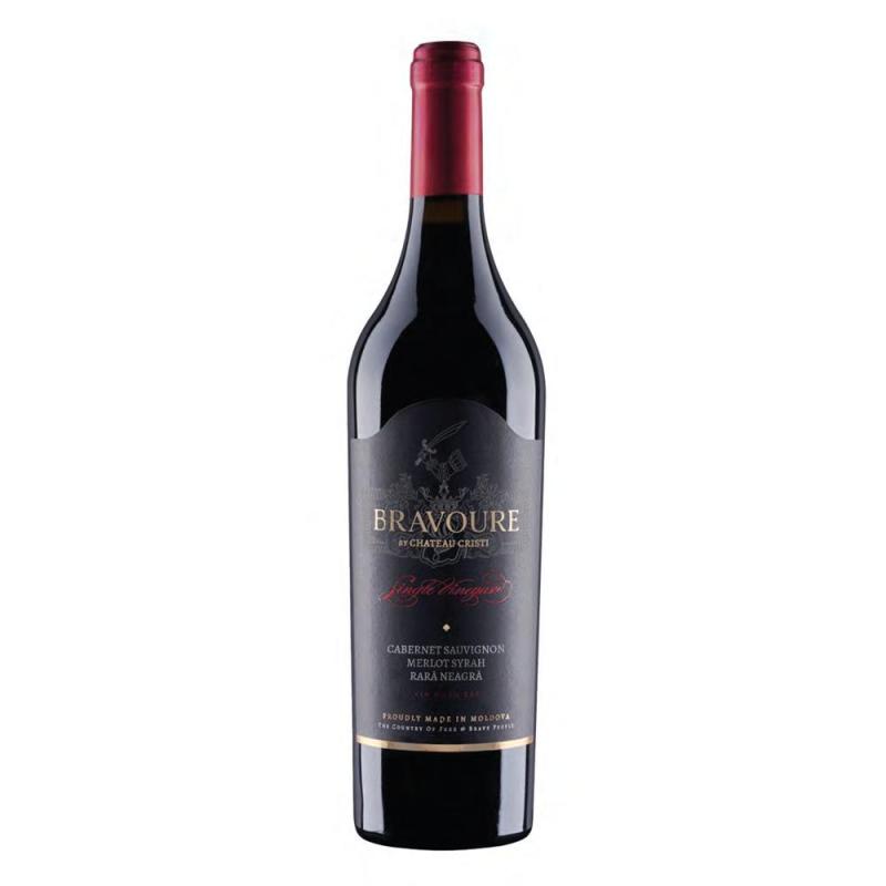 Set 3 x Vin Rosu Chateau Cristi Bravoure, Cabernet Sauvignon, Merlot, Shiraz, Rara Neagra, 0.75 l