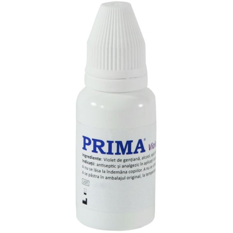 Set 3 x Violet de Gentiana 1%, Antiseptic si Antifungic, pentru Uz Extern, Prima, 25 g