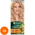 Set 3 x Vopsea de Par Permanenta Garnier Color Naturals 10 Blond Ultra Deschis Natural, 110 ml