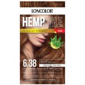 Set 3 x Vopsea Permanenta pentru Par Loncolor HempStyle, 6.38 Caramel Sarat, 100 ml