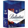 Set 3 x Whisky Ballantines, Alcool 40%, cu 2 Pahare, 0.7 l